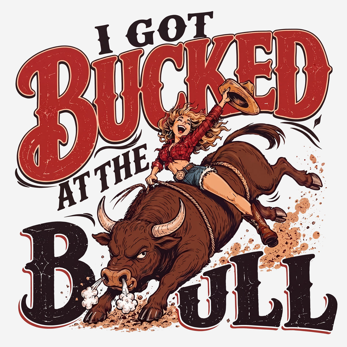 I Got Bucked at the Bull Comfort Colors® T-Shirt 004
