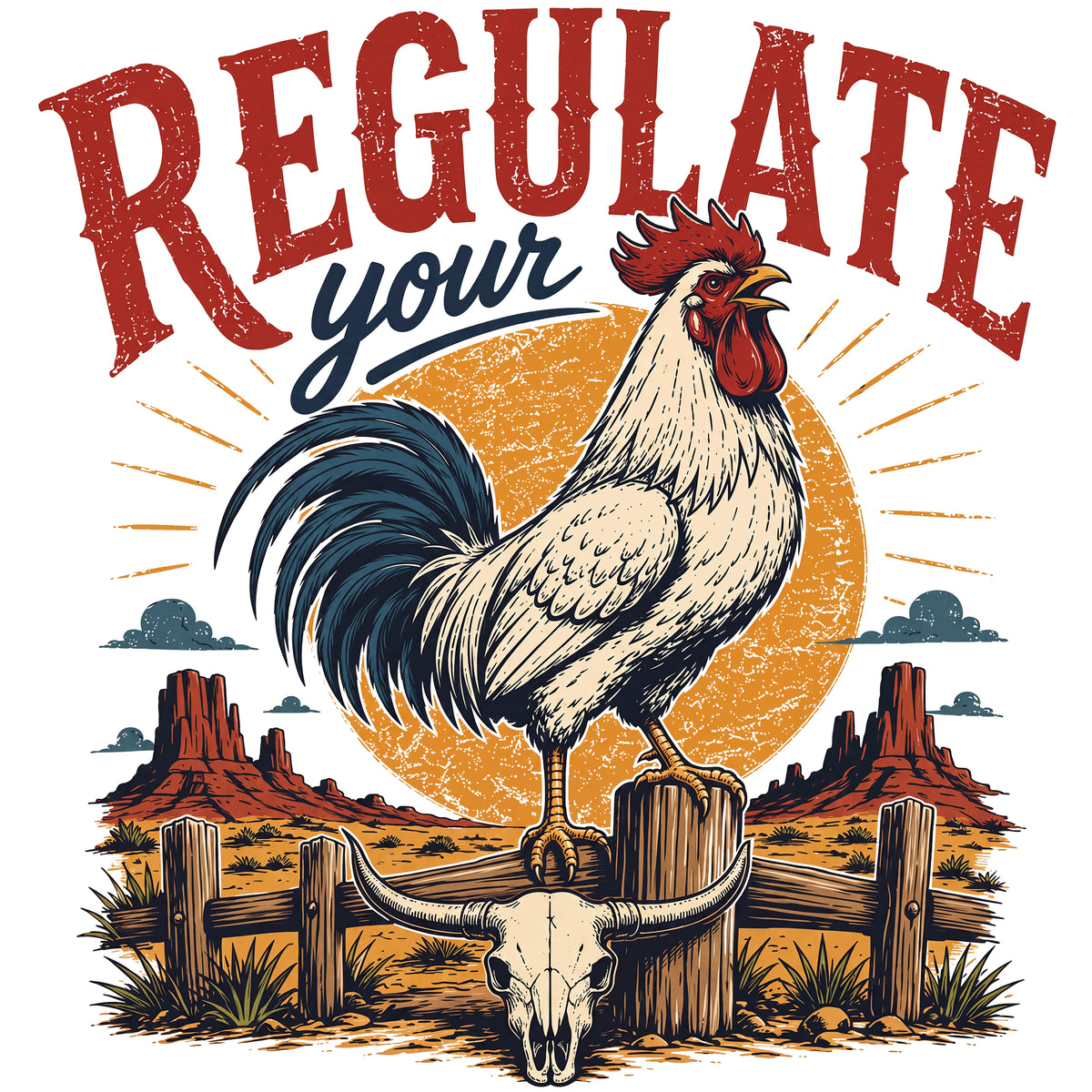 Regulate Your Rooster Comfort Colors® T-Shirt 067