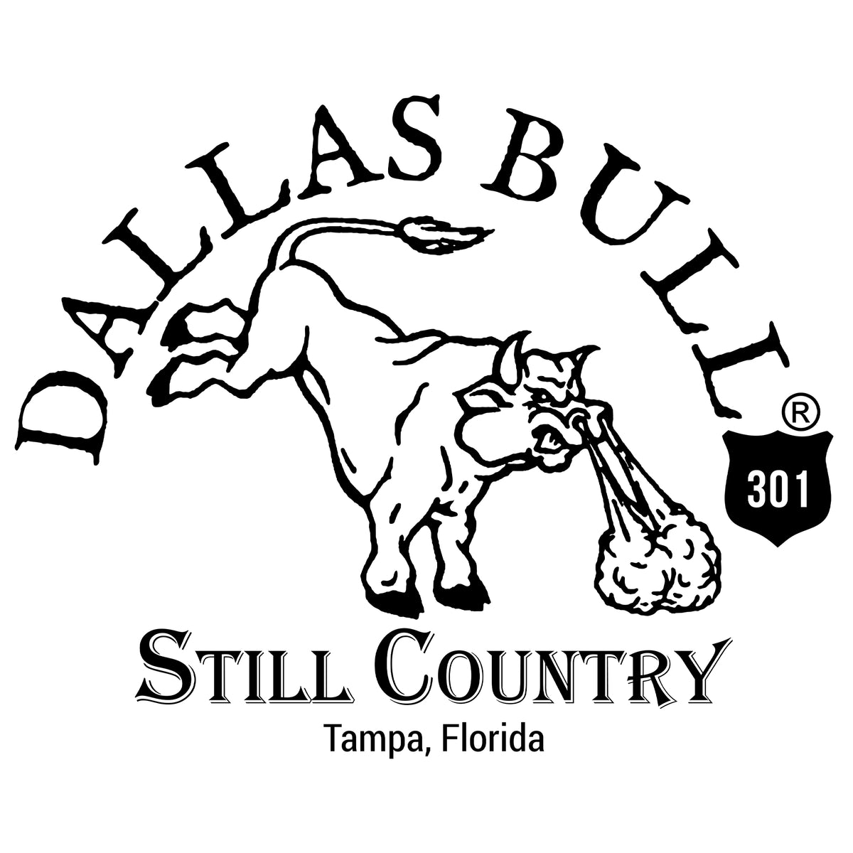 Dallas Bull Trademark Logo Corner Comfort Colors® T-Shirt 069