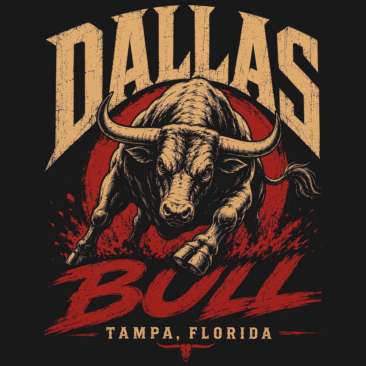 Dallas Bull Charging Bull Comfort Colors® T-Shirt 026