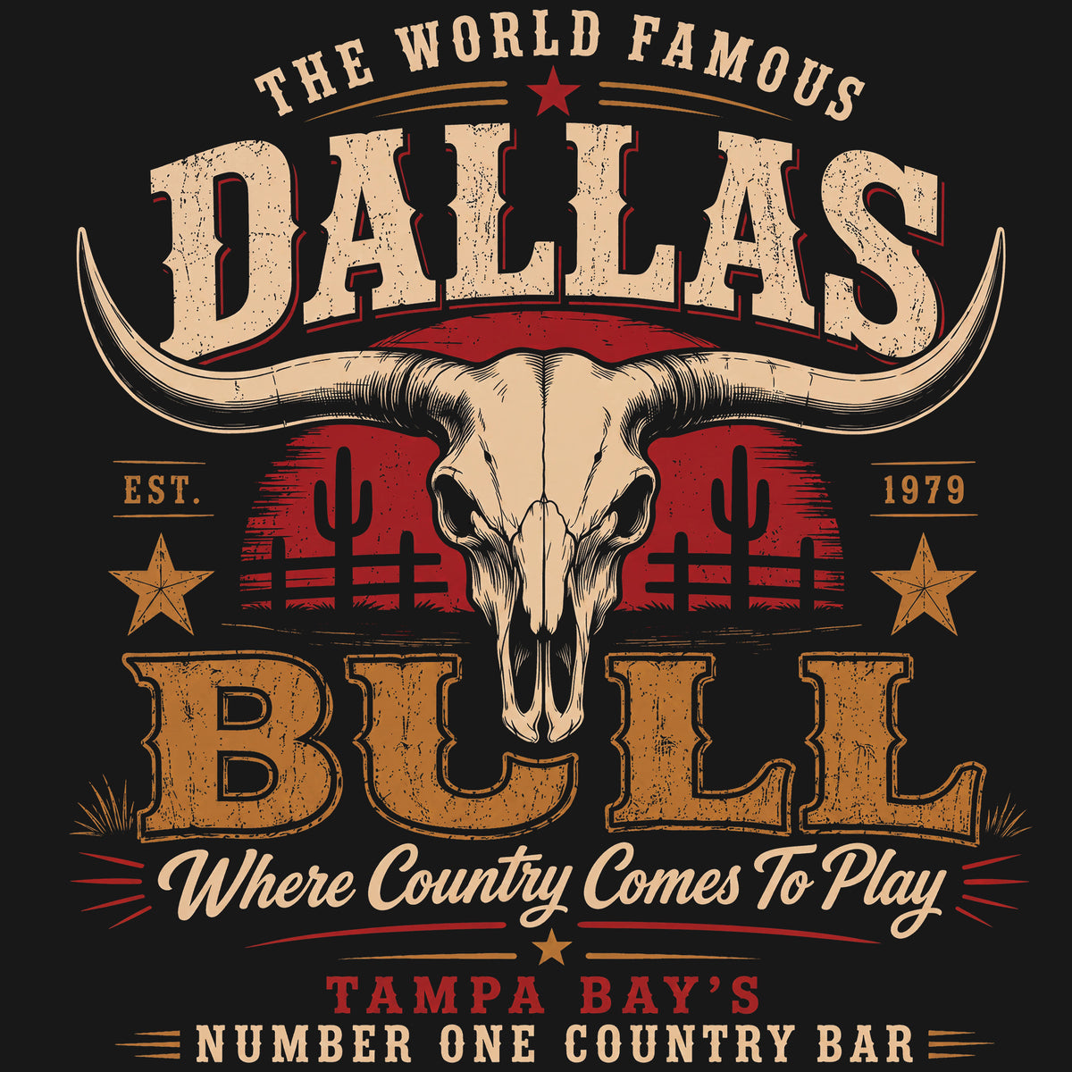 Dallas Bull World Famous Comfort Colors® T-Shirt 040