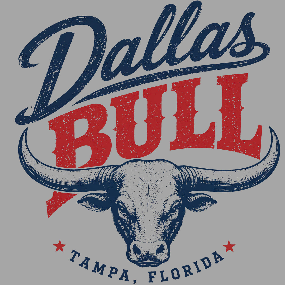 Dallas Bull Classic Look Comfort Colors® T-Shirt 052