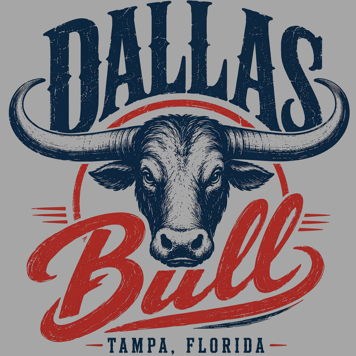 Dallas Bull Classic Style Comfort Colors® T-Shirt 055