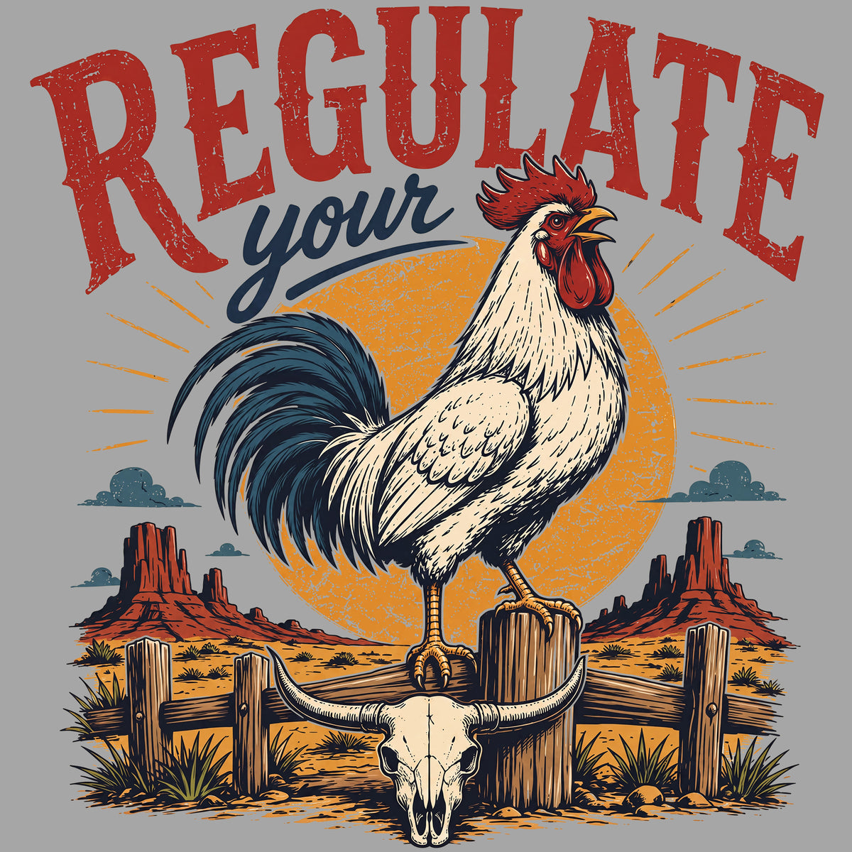 Regulate Your Rooster Comfort Colors® T-Shirt 067