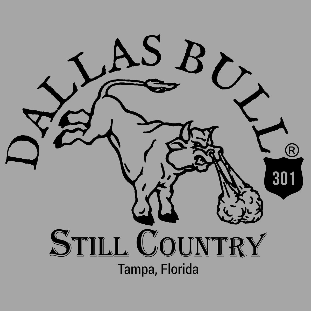Dallas Bull Trademark Logo Corner Comfort Colors® T-Shirt 069