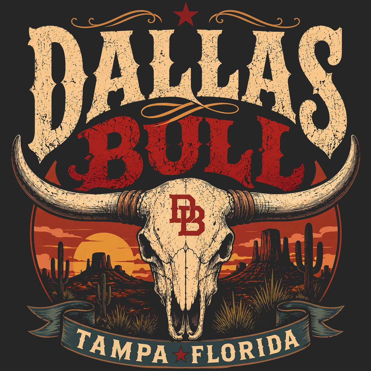 Dallas Bull Longhorn Comfort Colors® T-Shirt 007