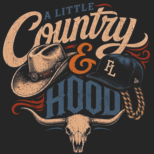 A Little Country & Hood  Comfort Colors® T-Shirt 008