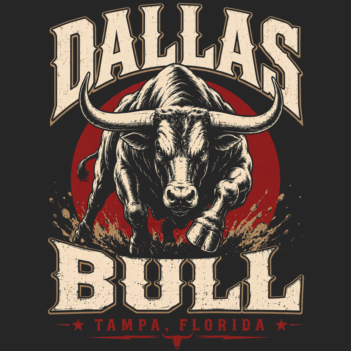 Dallas Bull Charging Bull  Comfort Colors® T-Shirt 011