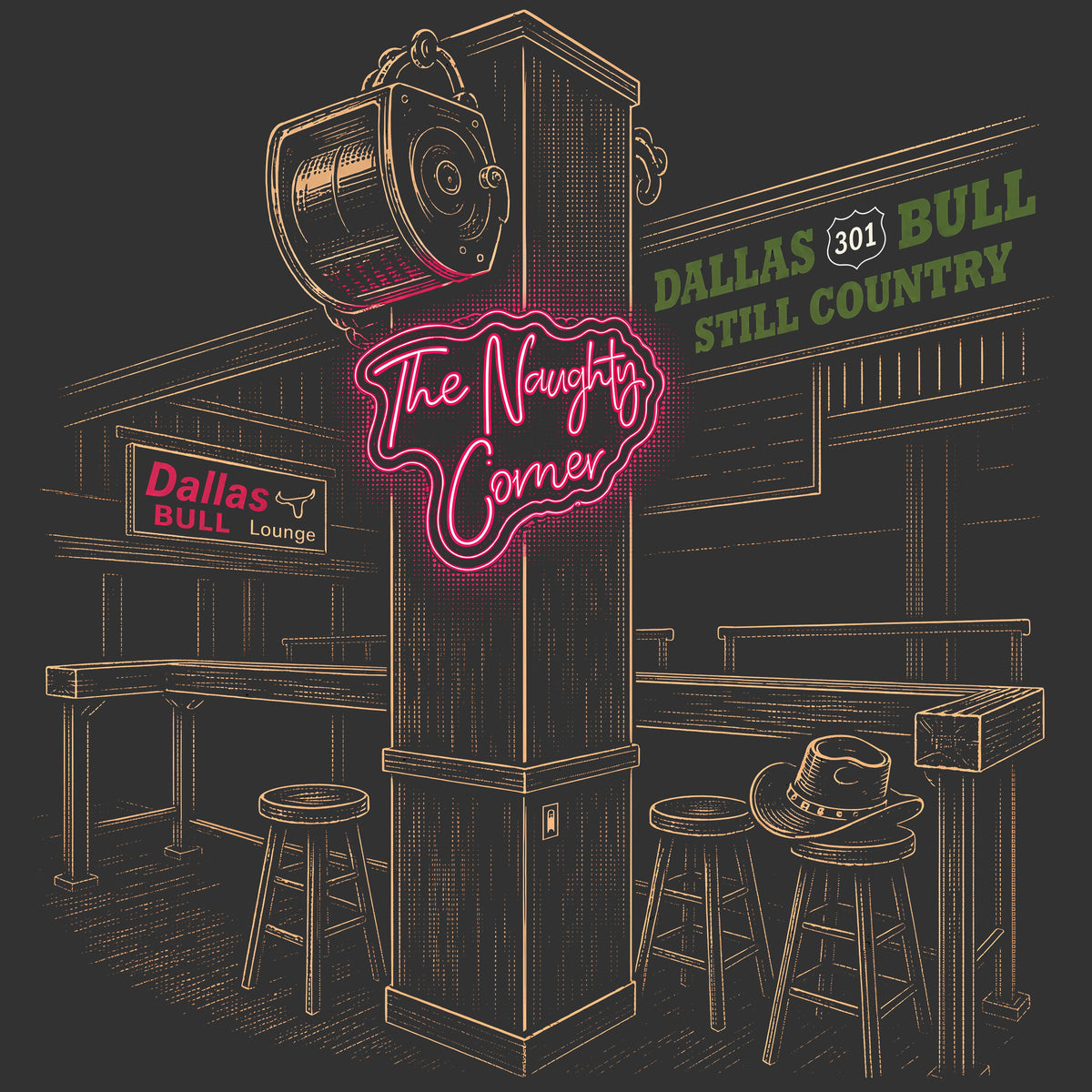 Dallas Bull The Naughty Corner Comfort Colors® T-Shirt 068