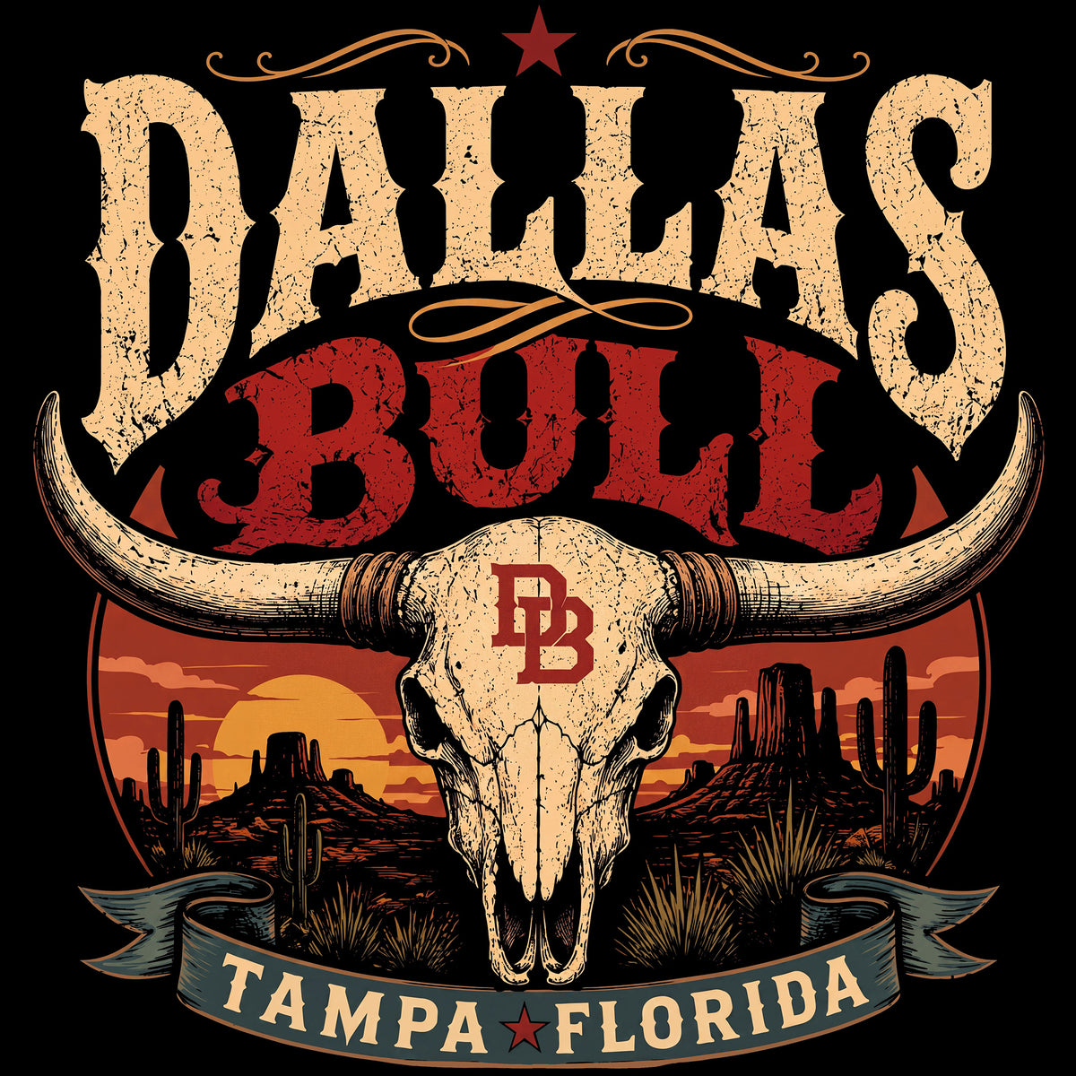 Dallas Bull Longhorn Comfort Colors® T-Shirt 007