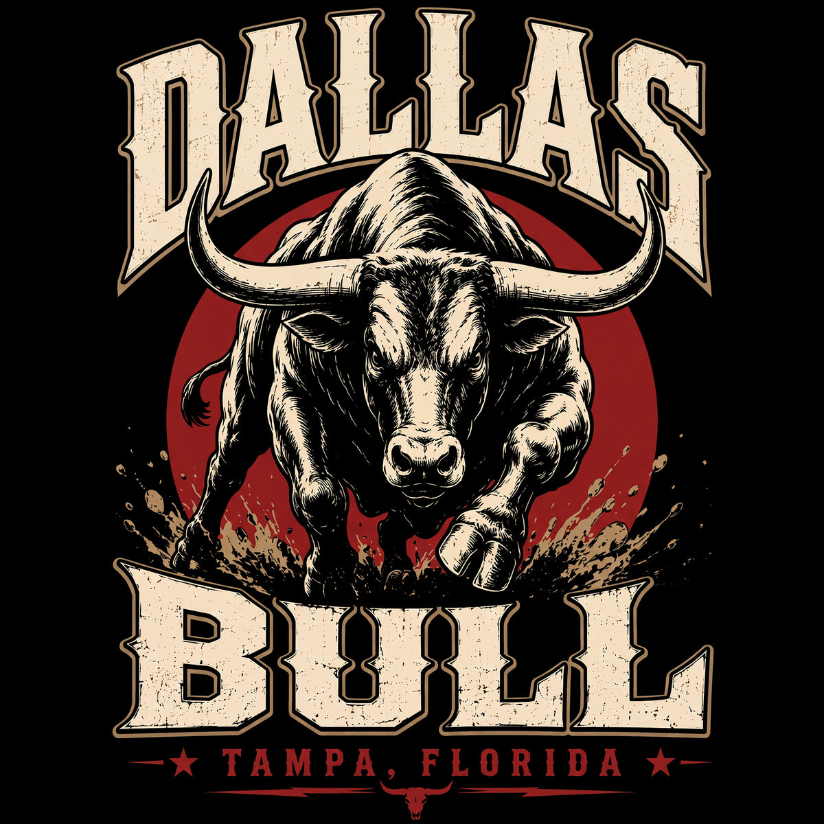 Dallas Bull Charging Bull  Comfort Colors® T-Shirt 011