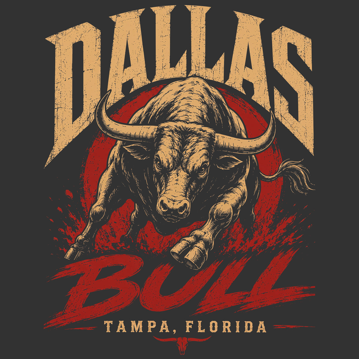 Dallas Bull Charging Bull Comfort Colors® T-Shirt 026