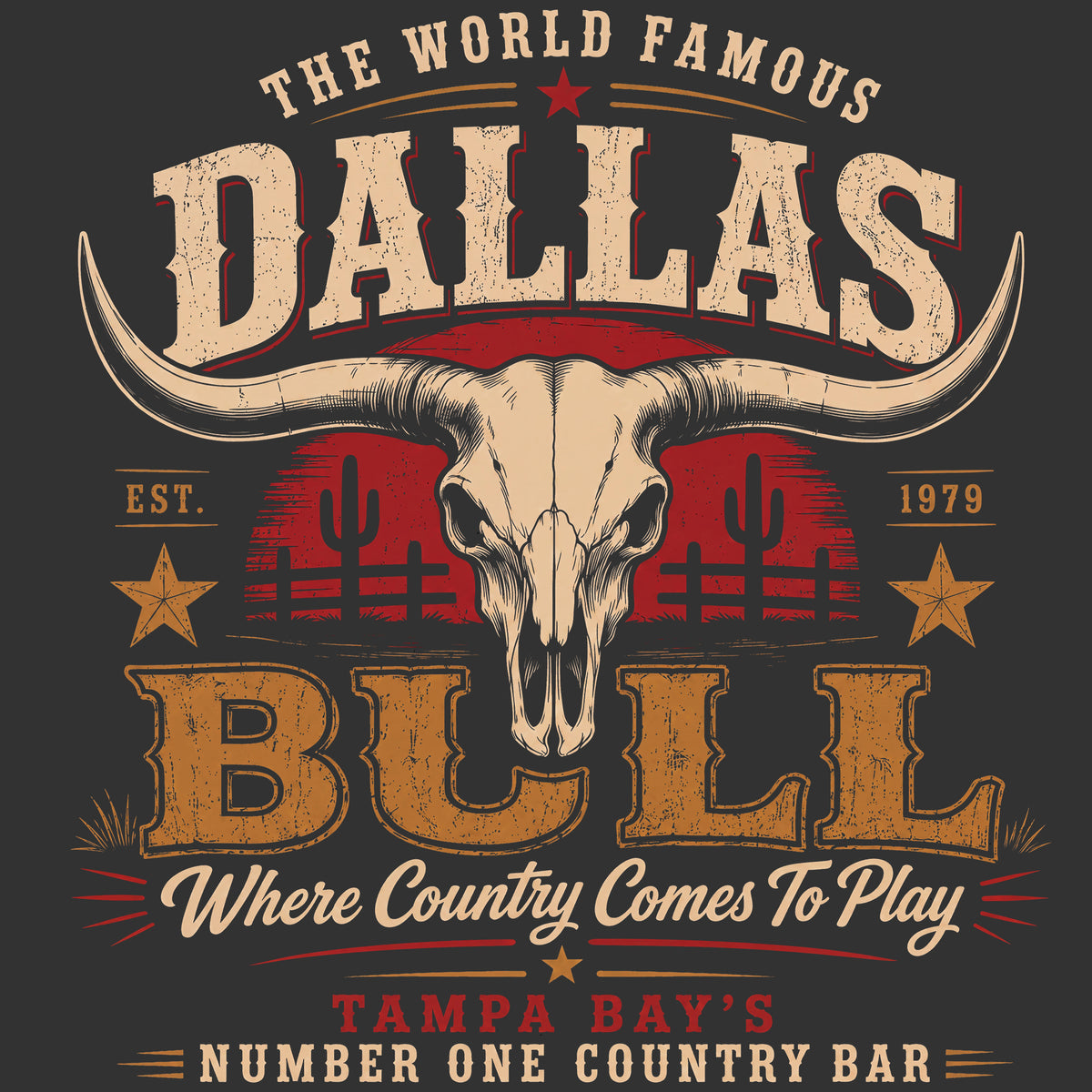 Dallas Bull World Famous Comfort Colors® T-Shirt 040