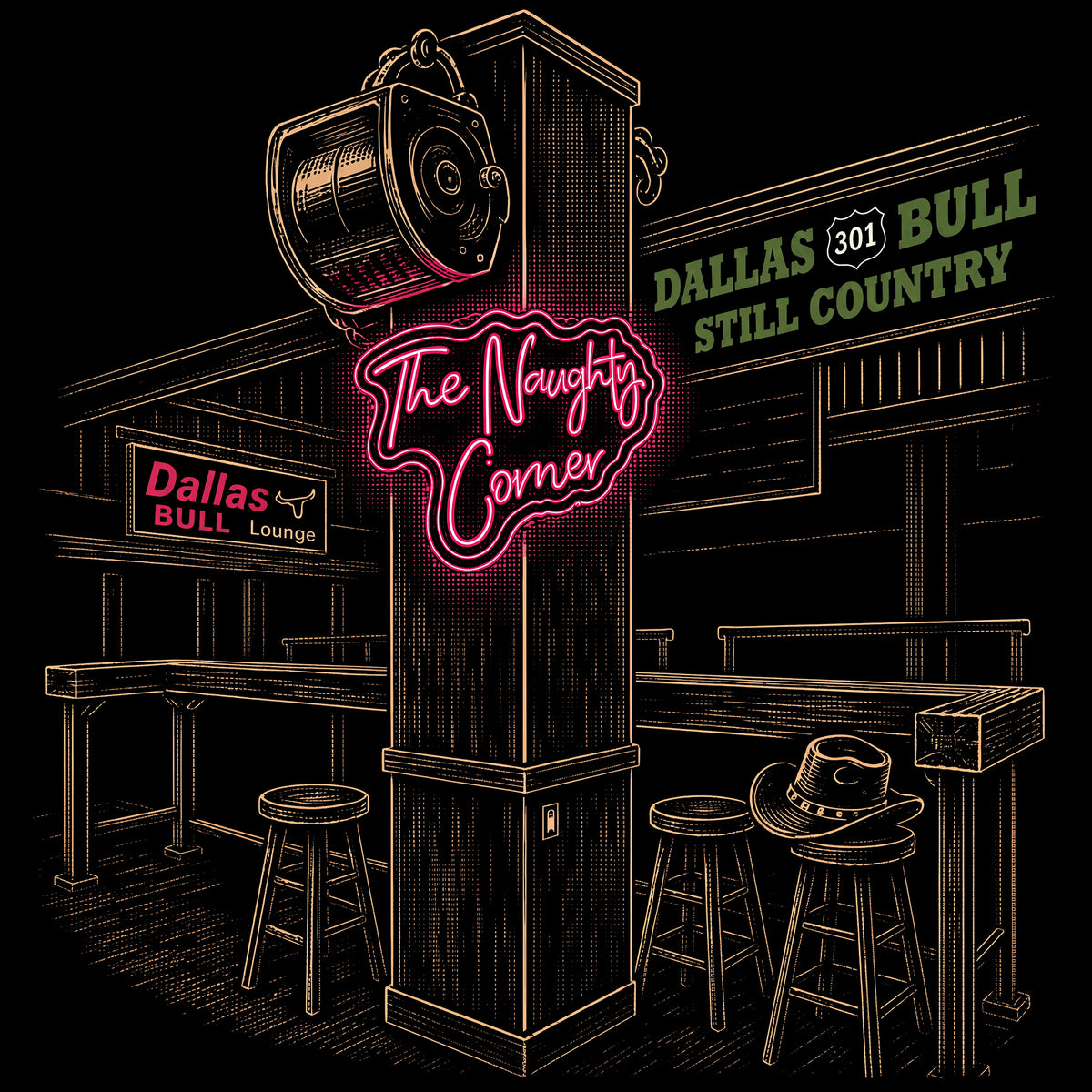 Dallas Bull The Naughty Corner Comfort Colors® T-Shirt 068